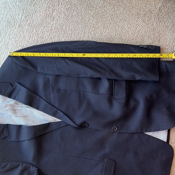 Tommy Hilfiger Navy Striped Suit Jacket Coat - Picture 11 of 11